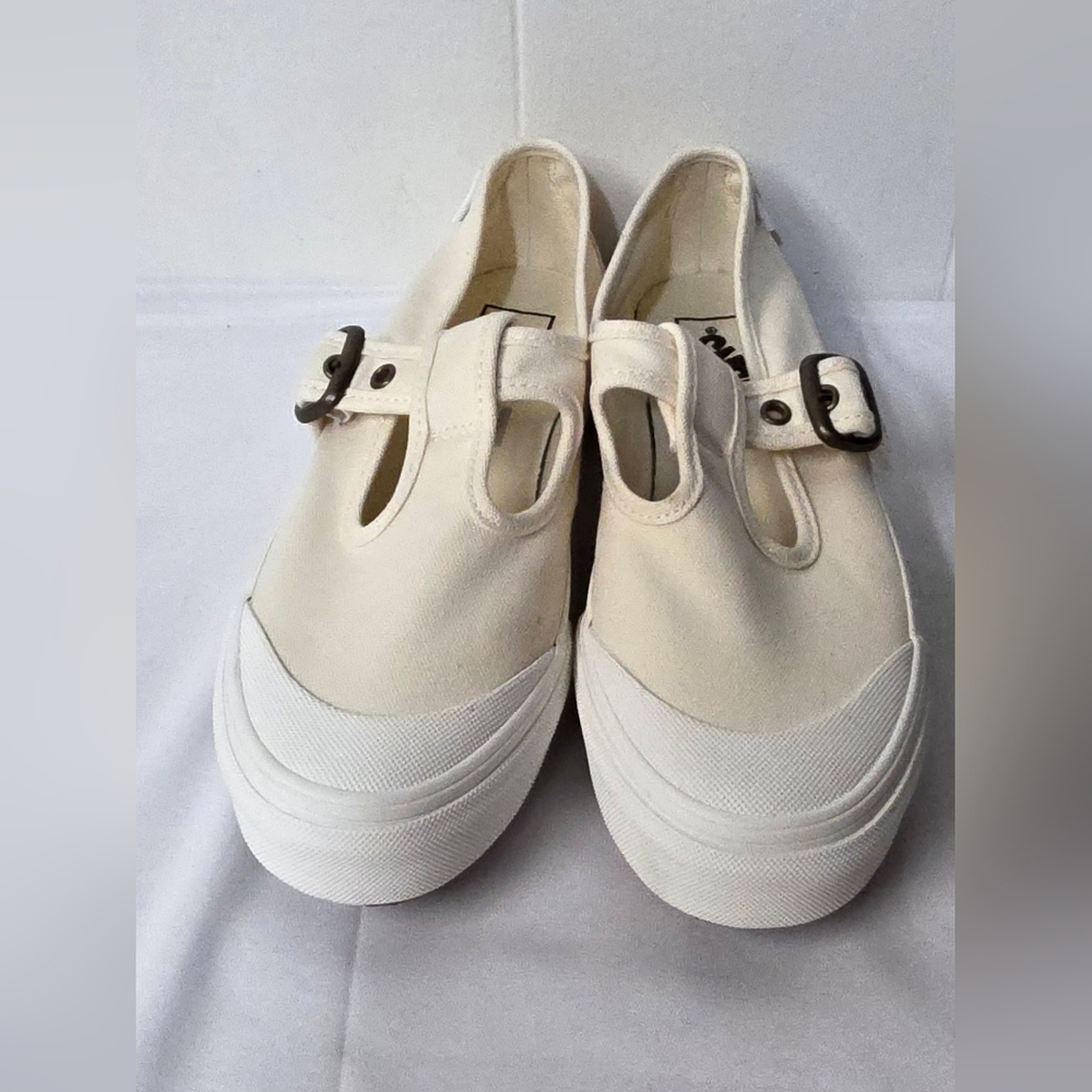 Vans White Platform Mary Jane Sneakers - Picture 7 of 10